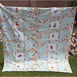 Vintage Peanuts Quilt Handmade Snoopy Lucy UFS Tied Patchwork Throw 61x58
